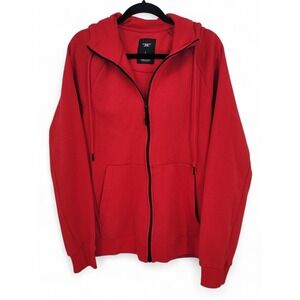 Jordan Craig‎ Mens Large Full Zip Hoodie Fleece Red Streetwear Sweatshirt EUC
